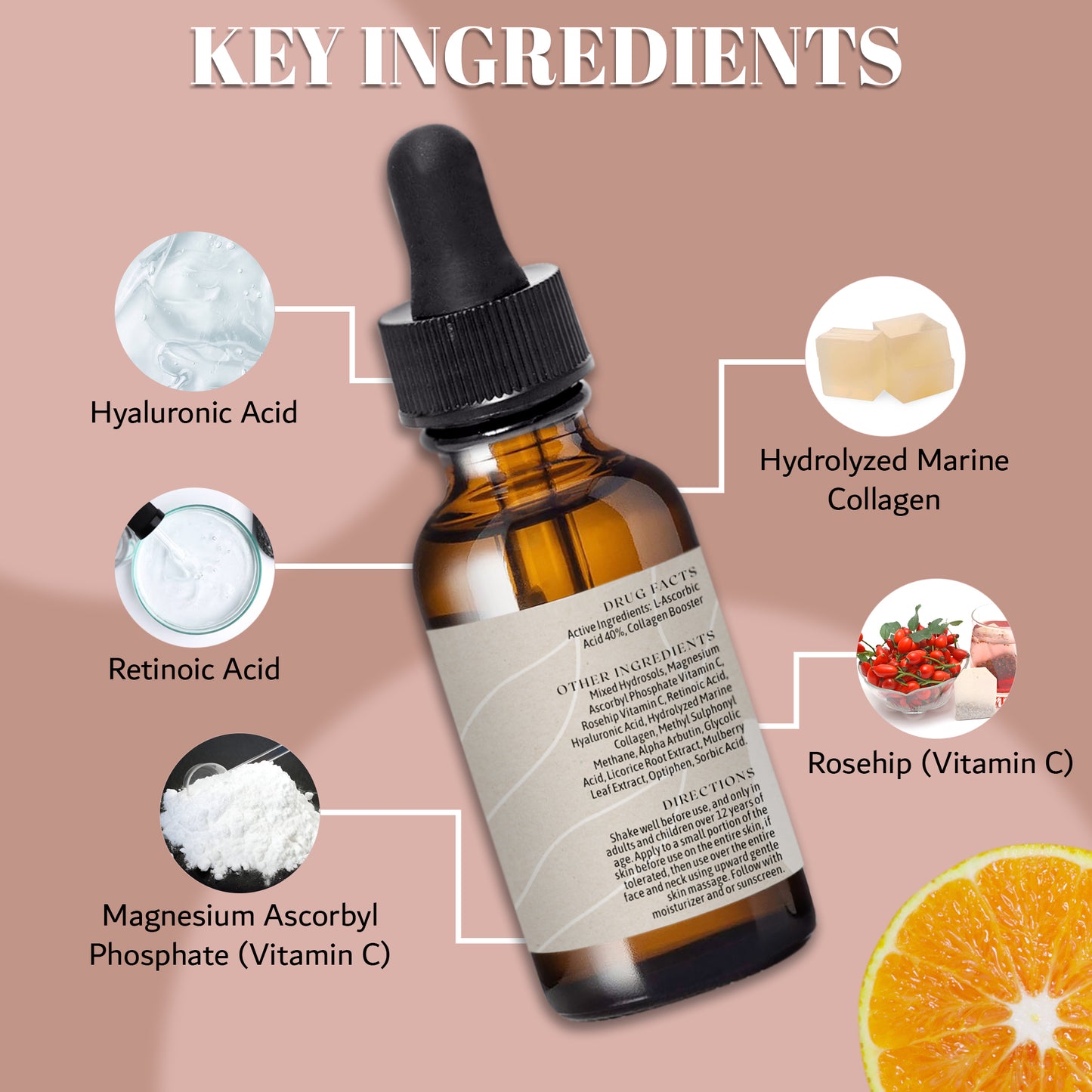 Professional Strength Liposomal Vitamin C 40% Serum in 5% Retinoic Acid